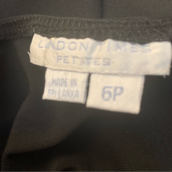 LONDON TIMES Petites Little Black Mini Dress - Picture 4 of 4